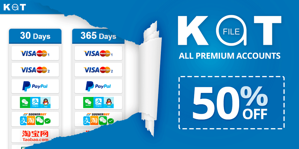 How you save 50% on all Katfile premium accounts